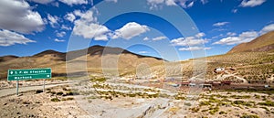 View from the scenic roadÂ toÂ El Tatio Geysers, Chile